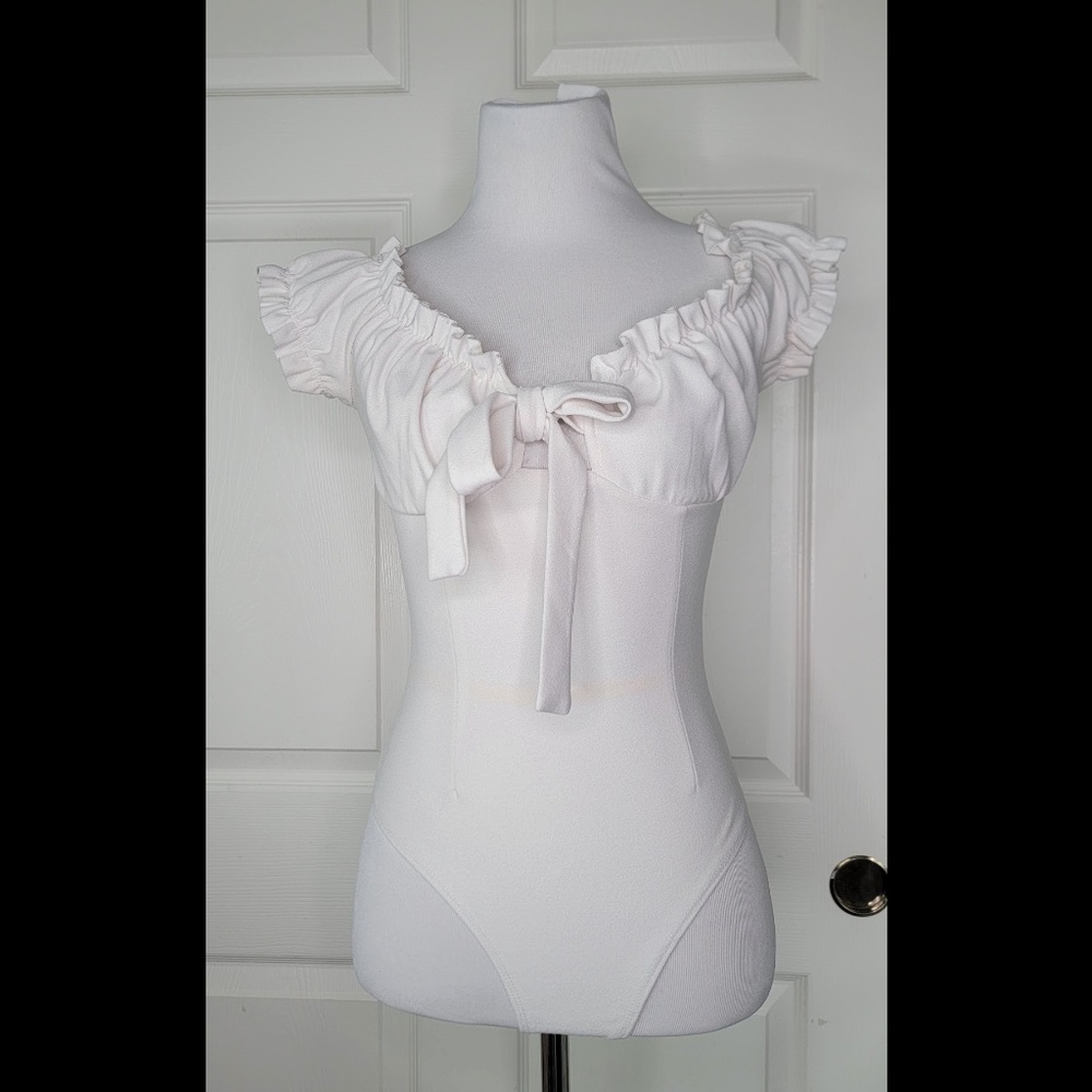 White Fox Boutique bodysuit off the shoulders top